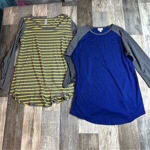 LulaRoe Long Sleeve Large Tshirt, lot of 2